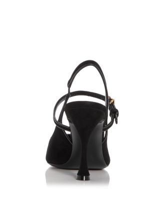 Women's Suede & Leather Slingbacks