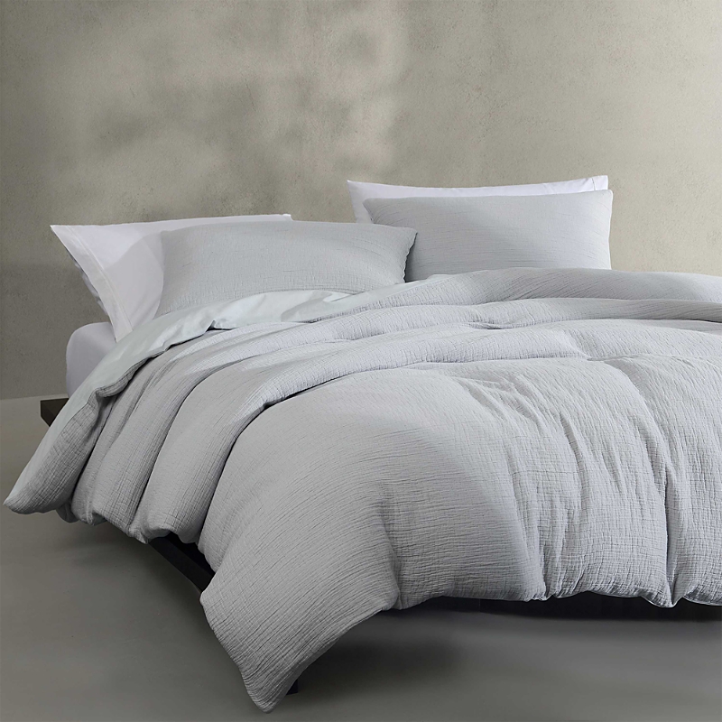 Shop Calvin Klein Washed Texture Cotton Jacquard Duvet Cover Set, King