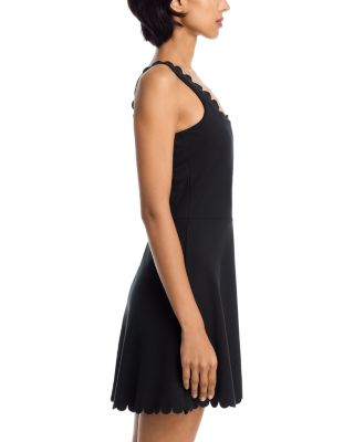 Scalloped Square Neck Dress - Exclusive