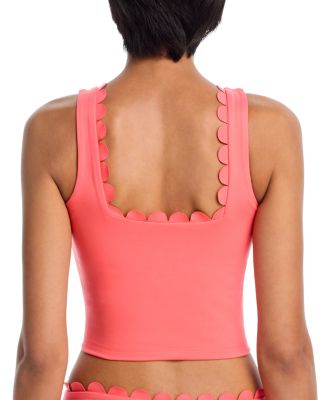 Scallop Edge Square Neck Tank Top - Exclusive