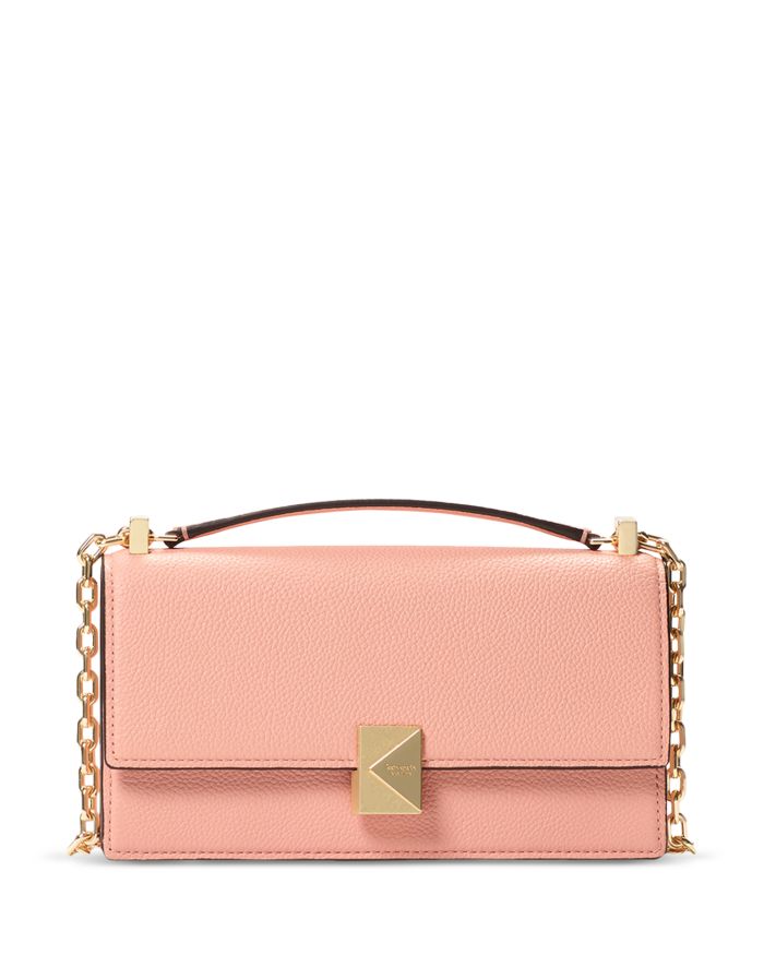 Deco Pebbled Leather Mini Flap Chain Crossbody