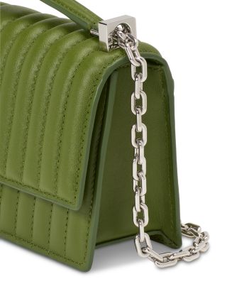 Deco Quilted Leather Mini Flap Chain Crossbody