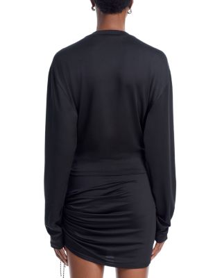 Crystal Flower Draped Top