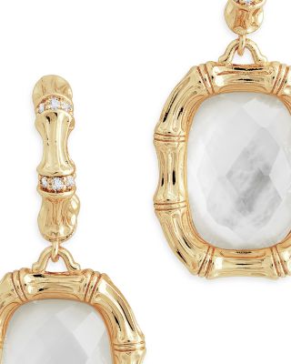 Crystal Bamboo Drop Earrings