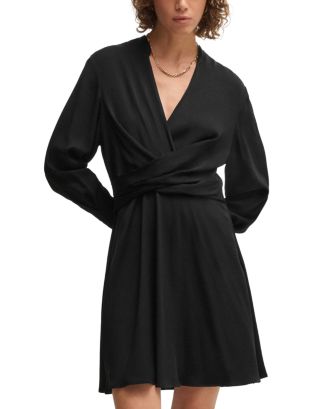 BOSS Dimkai Wrap Effect Mini Dress | Bloomingdale's Women