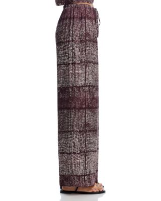 Asilah Textured Print Wide Leg Pants