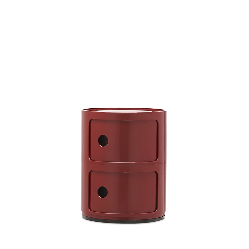 Kartell Componibili Colors 2 Tier Storage Tower In Burgundy