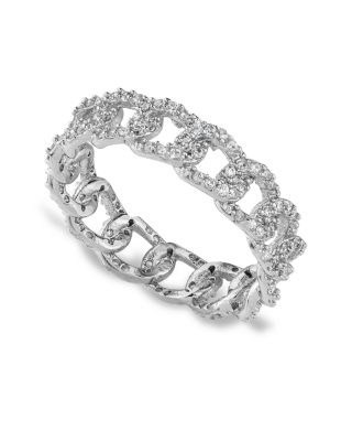 Pav&eacute; Chain Link Ring