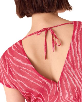 Zebra Texture Midi Dress