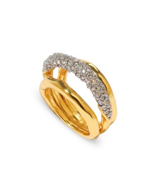 Solanales Orbiting Ring in 14K Gold Plated 