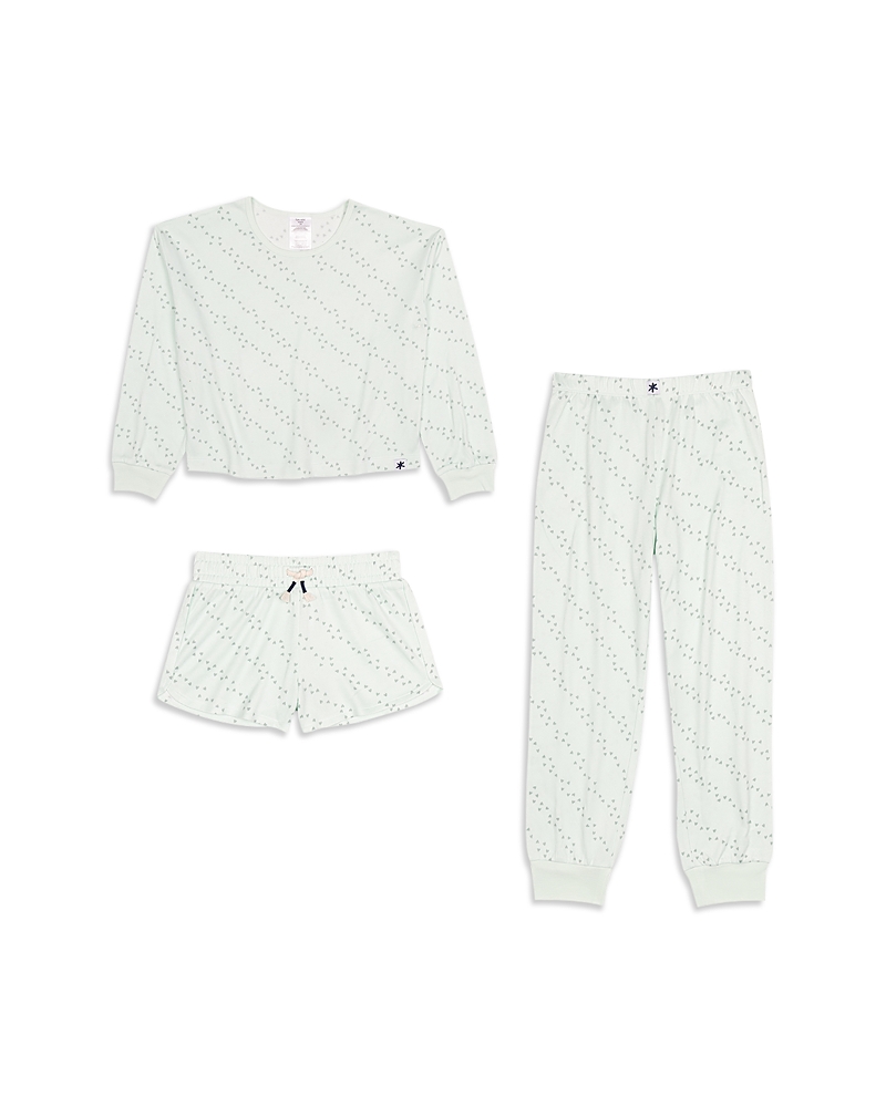 Splendid Girls' Brushed Jersey Top, Shorts & Pants Pajamas Set - Big Kid In Nude