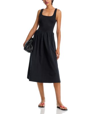 Mixed Media Tank Midi Dress