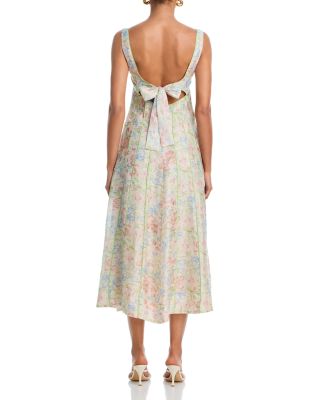 Floral Seamed Midi Dress - Exclusive