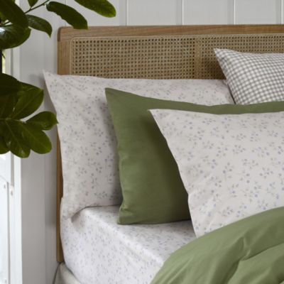 Spring Sprig Printed Cotton Duvet Cover, Twin