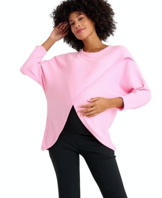 Let Loose Crossover Long Sleeve Maternity Nursing Knit Sweater