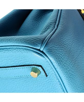 Birkin 30 Handbag Blue Togo with Gold Hardware