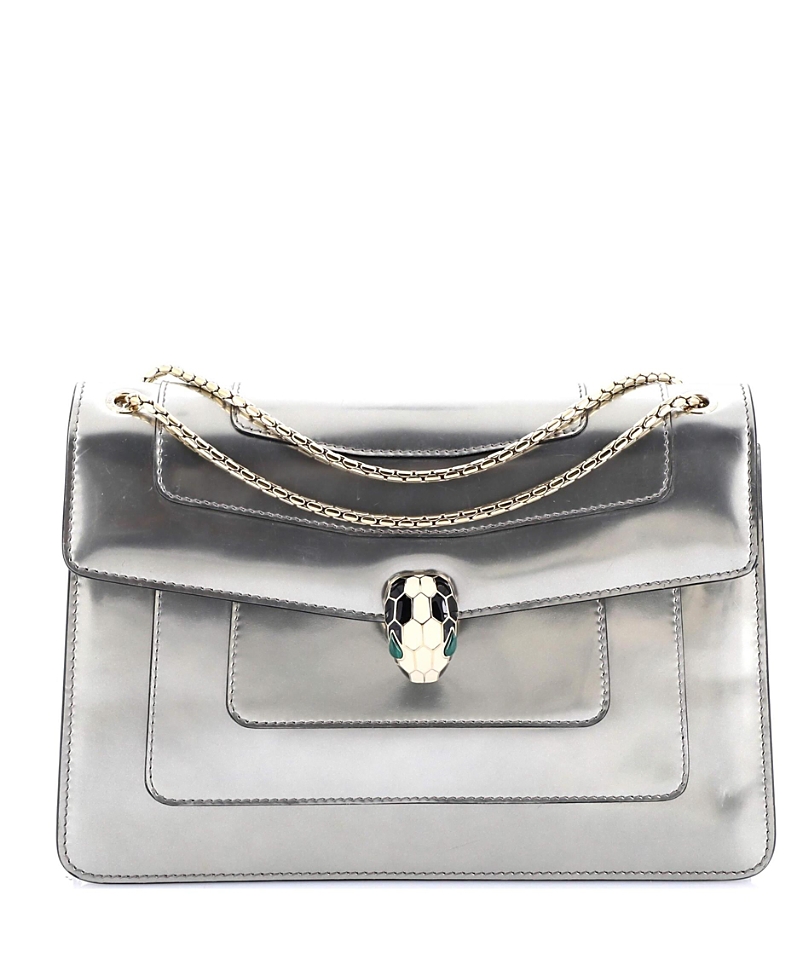 Pre-owned Pre-owned Bvlgari Bvlgari Medium Serpenti Forever Shoulder Bag Patent