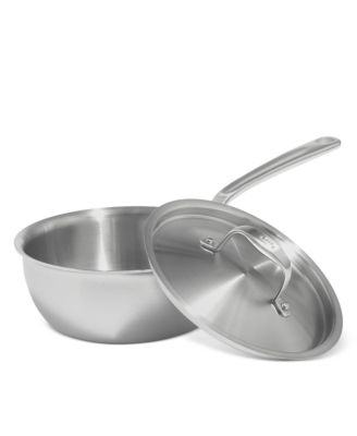 Made In - 5 Ply Stainless Clad 2 Qt. Saucier and Lid