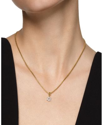 Micro Pav&eacute; Star of David Amulet in 18K Yellow Gold with Diamonds, 7.4mm