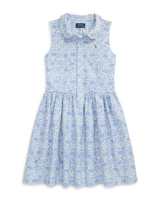 Ralph Lauren - Girls' Floral Cotton Oxford Shirtdress - Big Kid