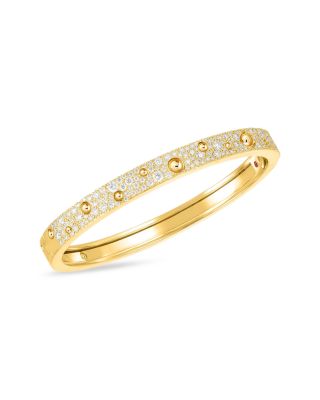 Roberto Coin - 18K Yellow Gold Pois Moi Diamond Luna Bangle Bracelet