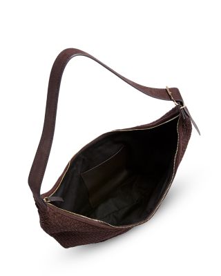 Essential Curve Suede Shoulder Bag 