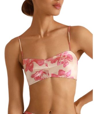 KIKI DE MONTPARNASSE - Papillon ET Orchidee Silk Lounge Bandeau Top