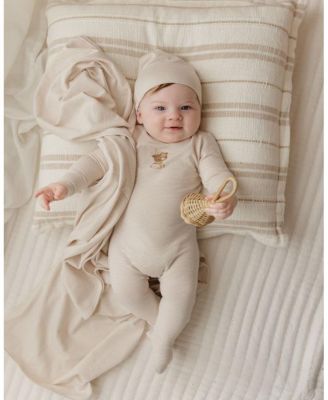 Unisex French Terry Footie + Bonnet Bear Collection - Baby