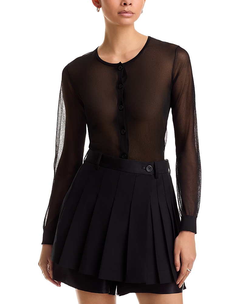 Frame The Luxe Cardigan In Black