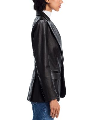 The Peak Lapel Leather Jacket