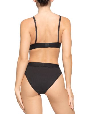 Cotton Rib Plunge Bralette