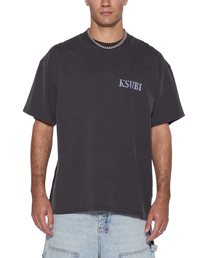 Ksubi Engine Ekcess Oversized Graphic Tee In Gray