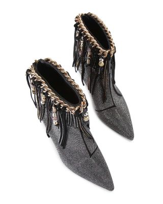 Women&#39;s Fringe Beaded Booties