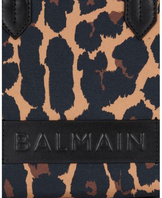 B-Army Small Leopard Print Canvas Tote Bag