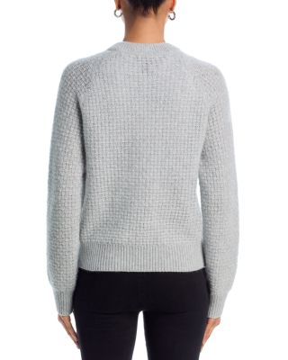100% Cashmere Basketweave Cable Crewneck Sweater - Exclusive
