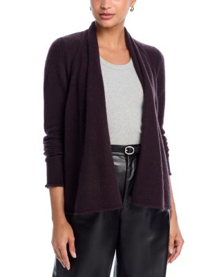 AQUA - 100% Cashmere Drape Front Cardigan - Exclusive