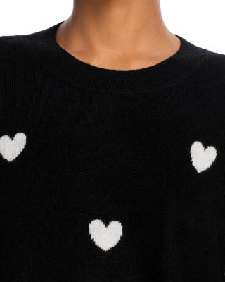 100% Cashmere Heart Crewneck Sweater - Exclusive