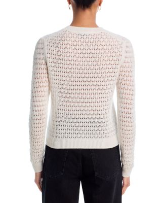 100% Cashmere Openwork Crewneck Sweater - Exclusive