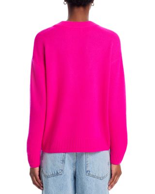 100% Cashmere Drop Shoulder V Neck Sweater - Exclusive