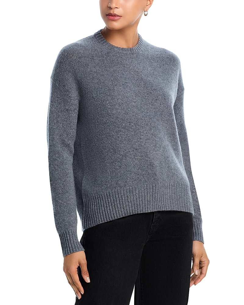 Aqua Cashmere Crewneck Sweater - Exclusive In Gray