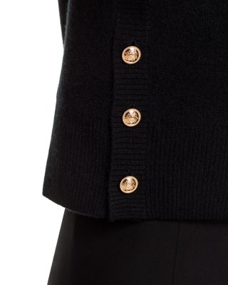 100% Cashmere Button Trim Turtleneck Sweater - Exclusive