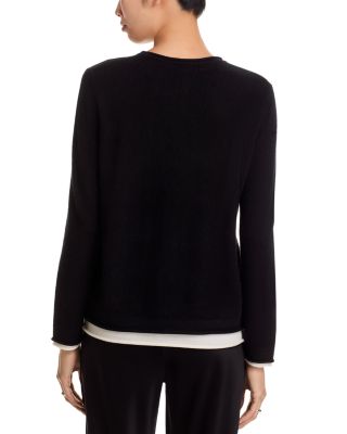 100% Cashmere Double Layer Crewneck Sweater - Exclusive