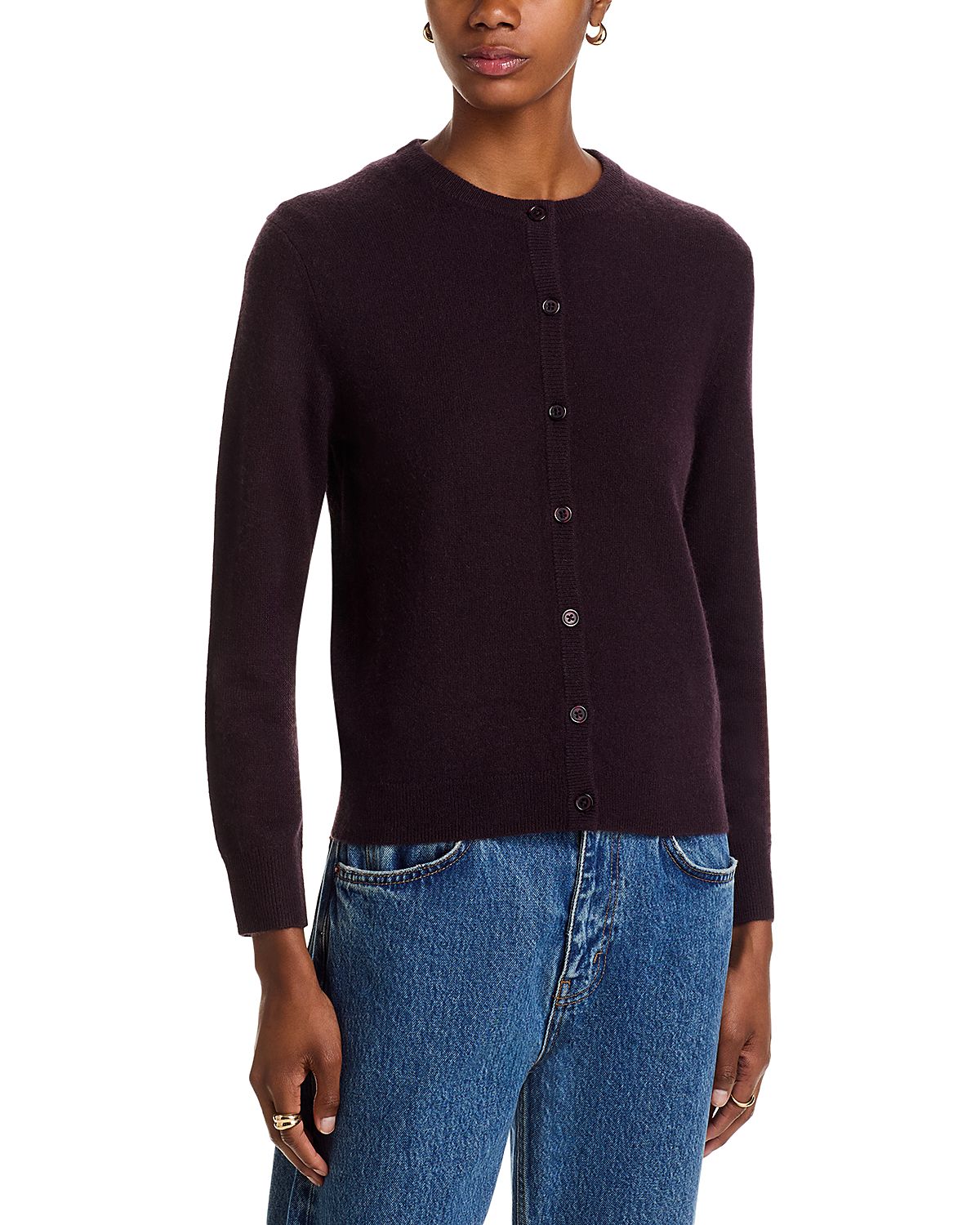 C by Bloomingdale's Cashmere Cashmere Crewneck Cardigan Sweater - Exclusive