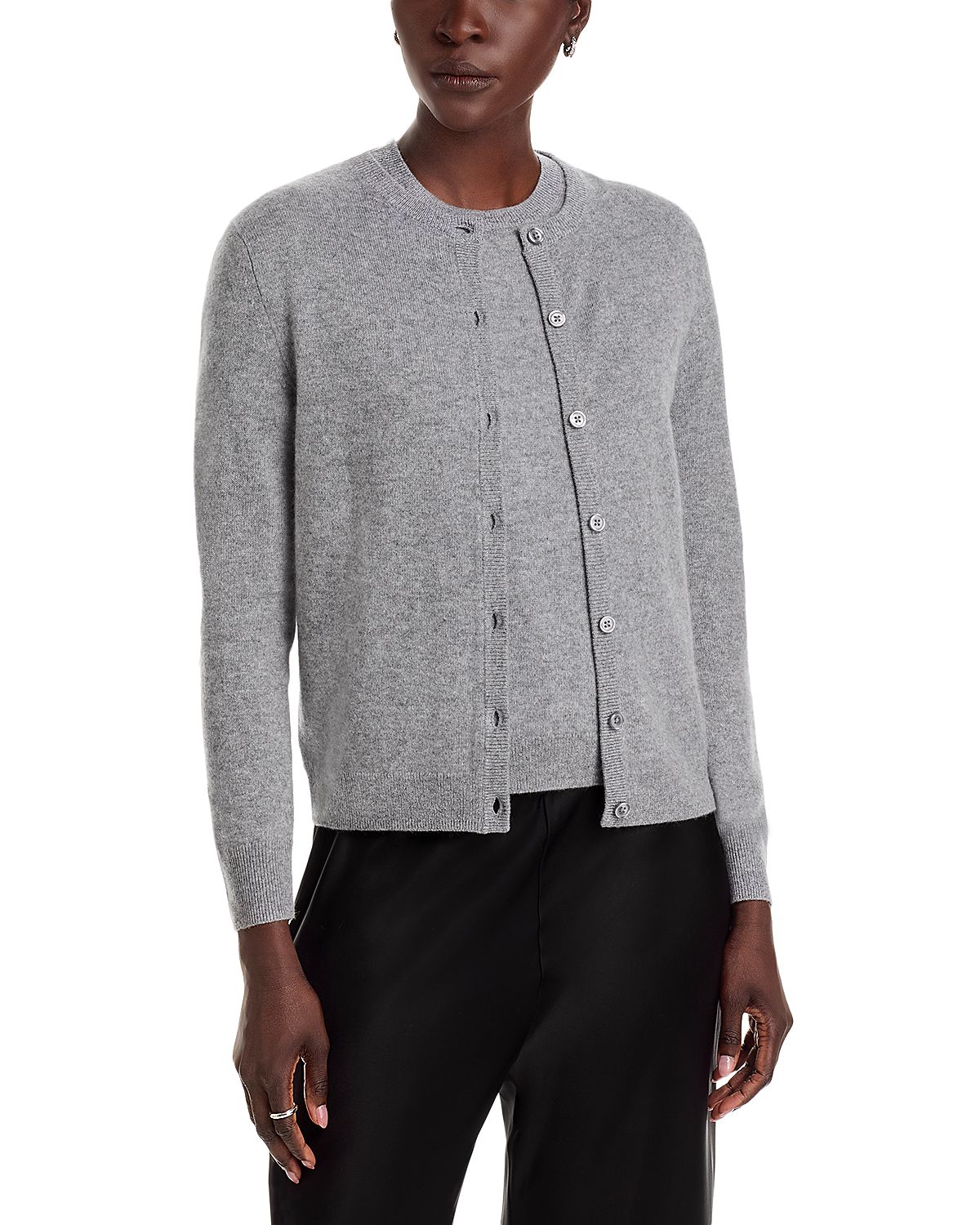 C by Bloomingdale's Cashmere Cashmere Crewneck Cardigan Sweater - Exclusive