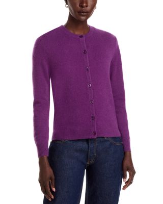 100% Cashmere Crewneck Cardigan Sweater - Exclusive