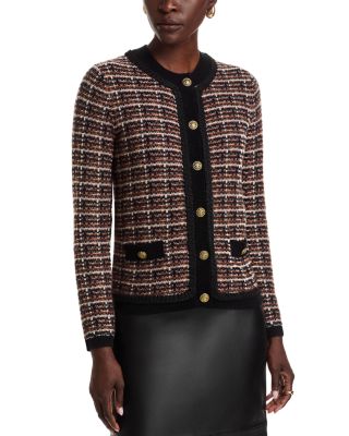 C by Bloomingdale's Cashmere - Tweed Crewneck Cardigan - Exclusive