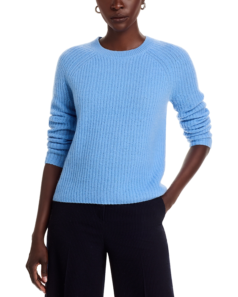 C By Bloomingdale's Cashmere Shaker Stitch Raglan Sweater - Exclusive In Blue