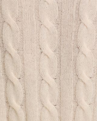 100% Cashmere Cable Knit Crewneck Sweater - Exclusive