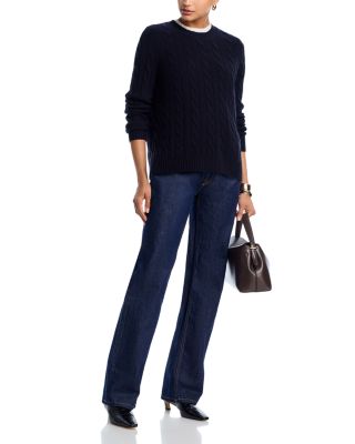 Cable Knit Crewneck Sweater - Exclusive