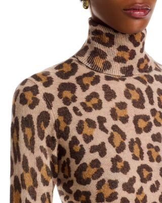 Animal Printed Turtleneck Sweater - Exclusive